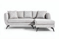 Sectional sofa with gray fabric upholstery and removable cushions 180 x 90 x 85cm